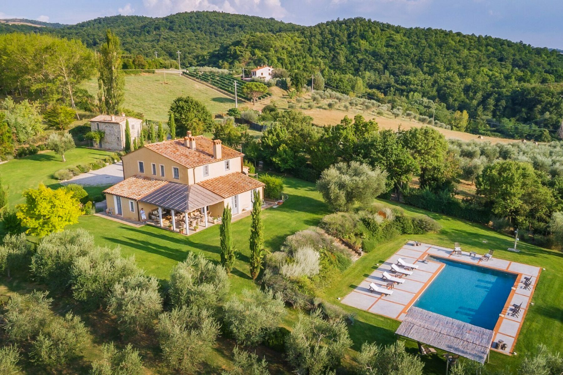 Villa Cipresso Casciano Tuscany: 7-Bedroom Villa with Spa and Val d’Orcia Views in Tuscany, I