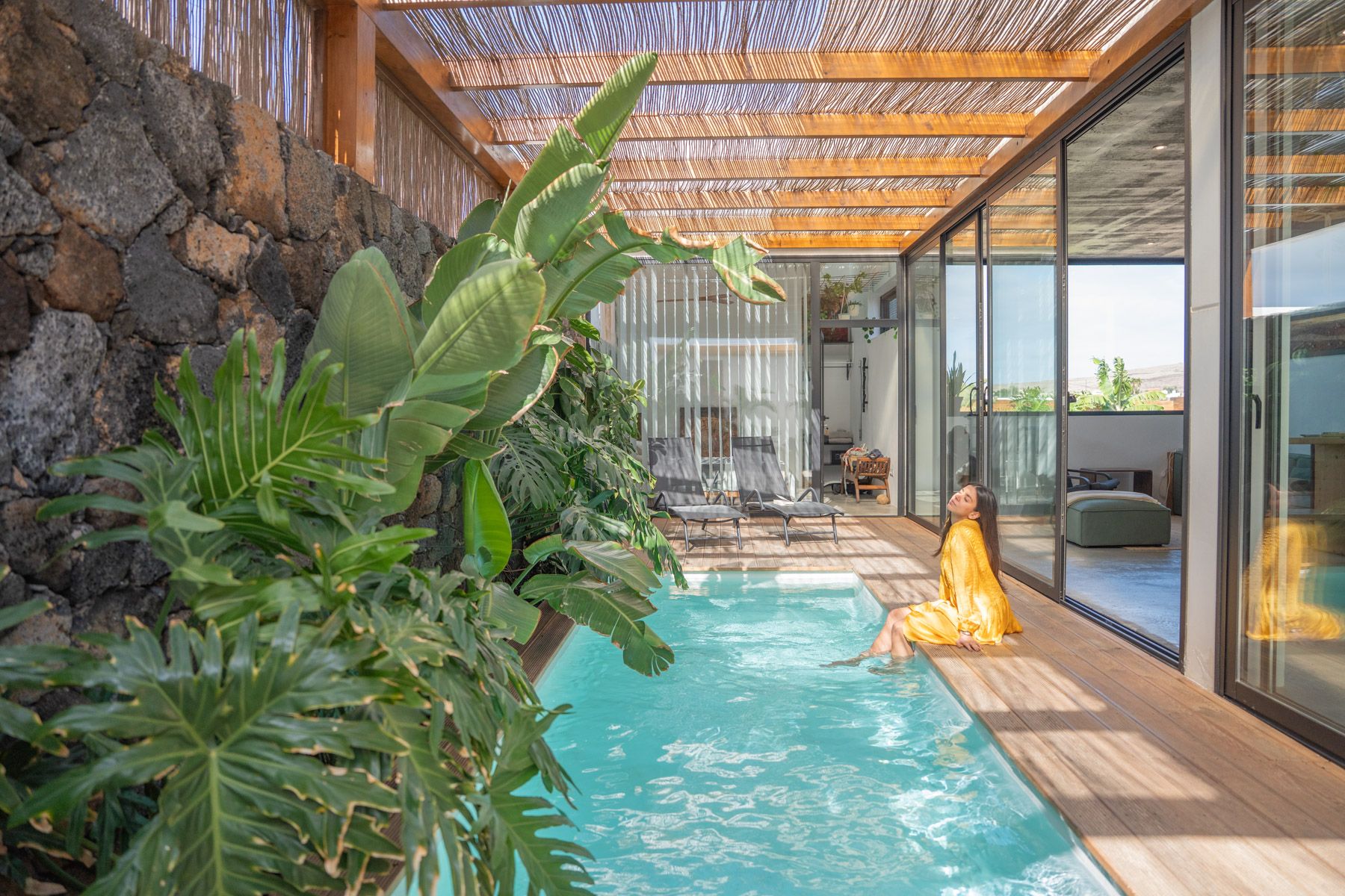 Villa Dorada Cotillo Fuerteventura: 1-Bedroom Balinese-Inspired Villa with Heated Pool in Fuerte