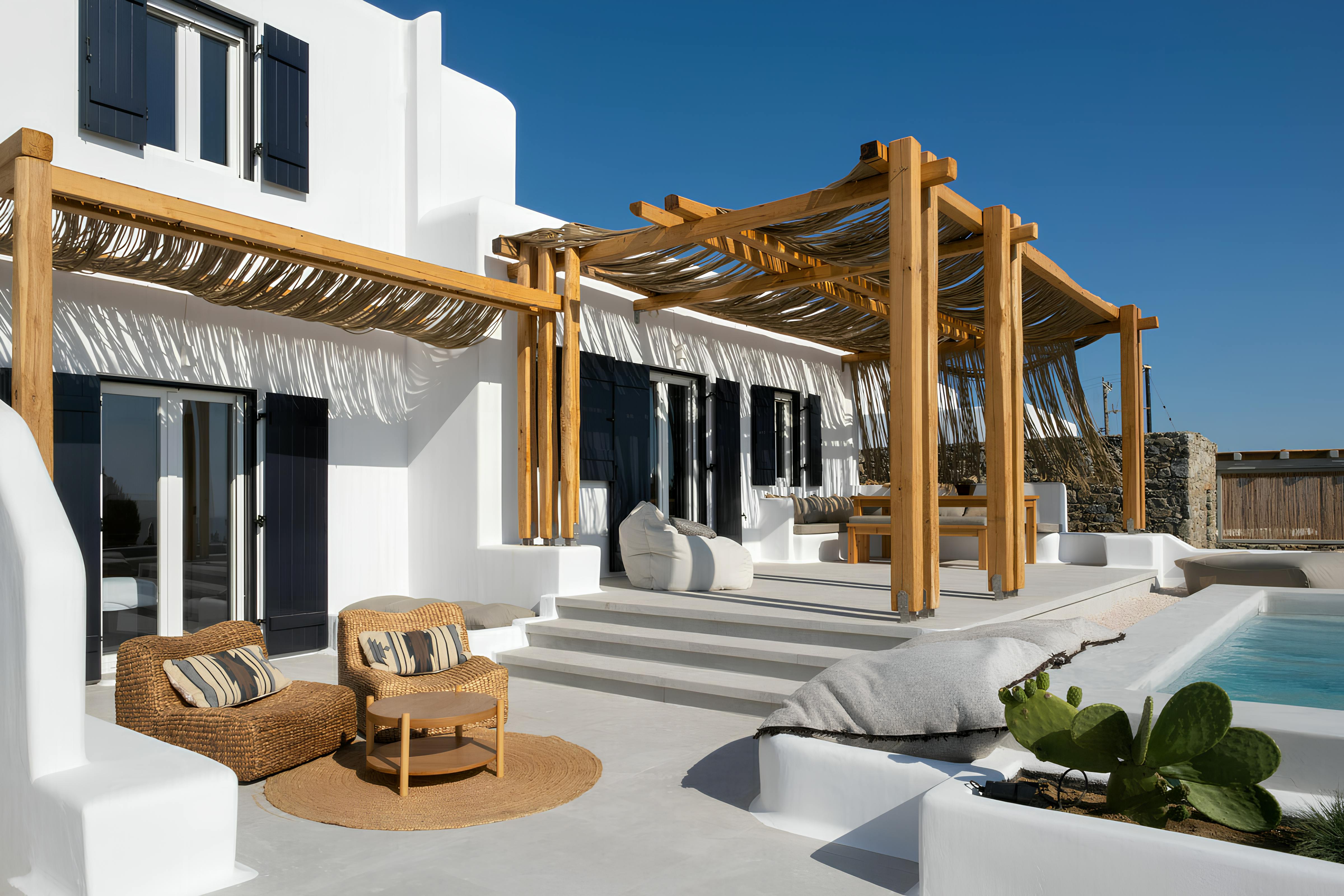 Villa Kyanos Agios Ioannis Mykonos: Luxury 3-Bedroom Villa with Private Pool and Sea Views, Mykonos