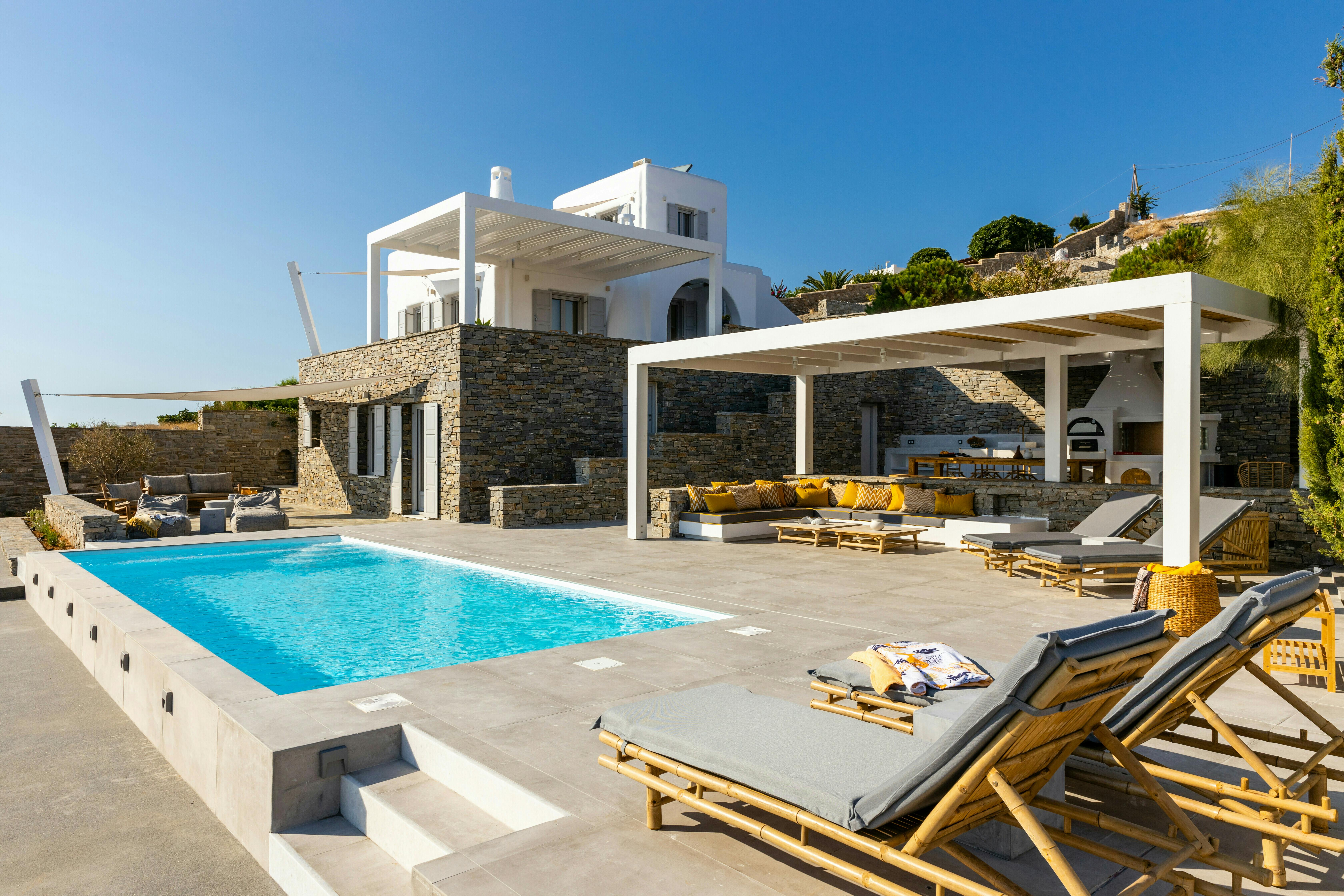 Villa Kyanos Agios Ioannis Paros 1453212: Luxury 4-Bedroom Villa with Private Pool and Sea Views, Paros