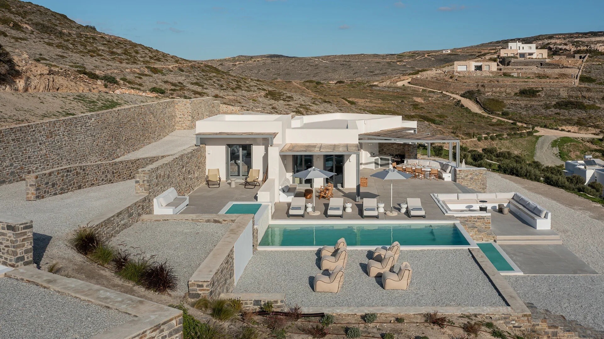 Villa Kyanos Agios Ioannis Paros: Luxury 3-Bedroom Villa with Private Pool and Sea Views, Paros Greece