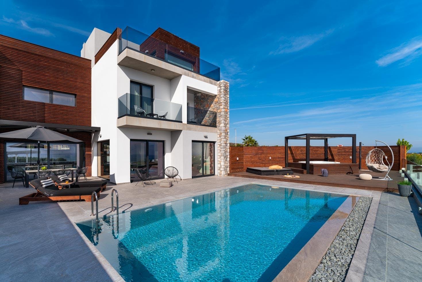 Villa Kyanos Agios Plimmiri: Luxury 3-Bedroom Penthouse with Hot Tub and Sea Views, Rhodes Plimmiri