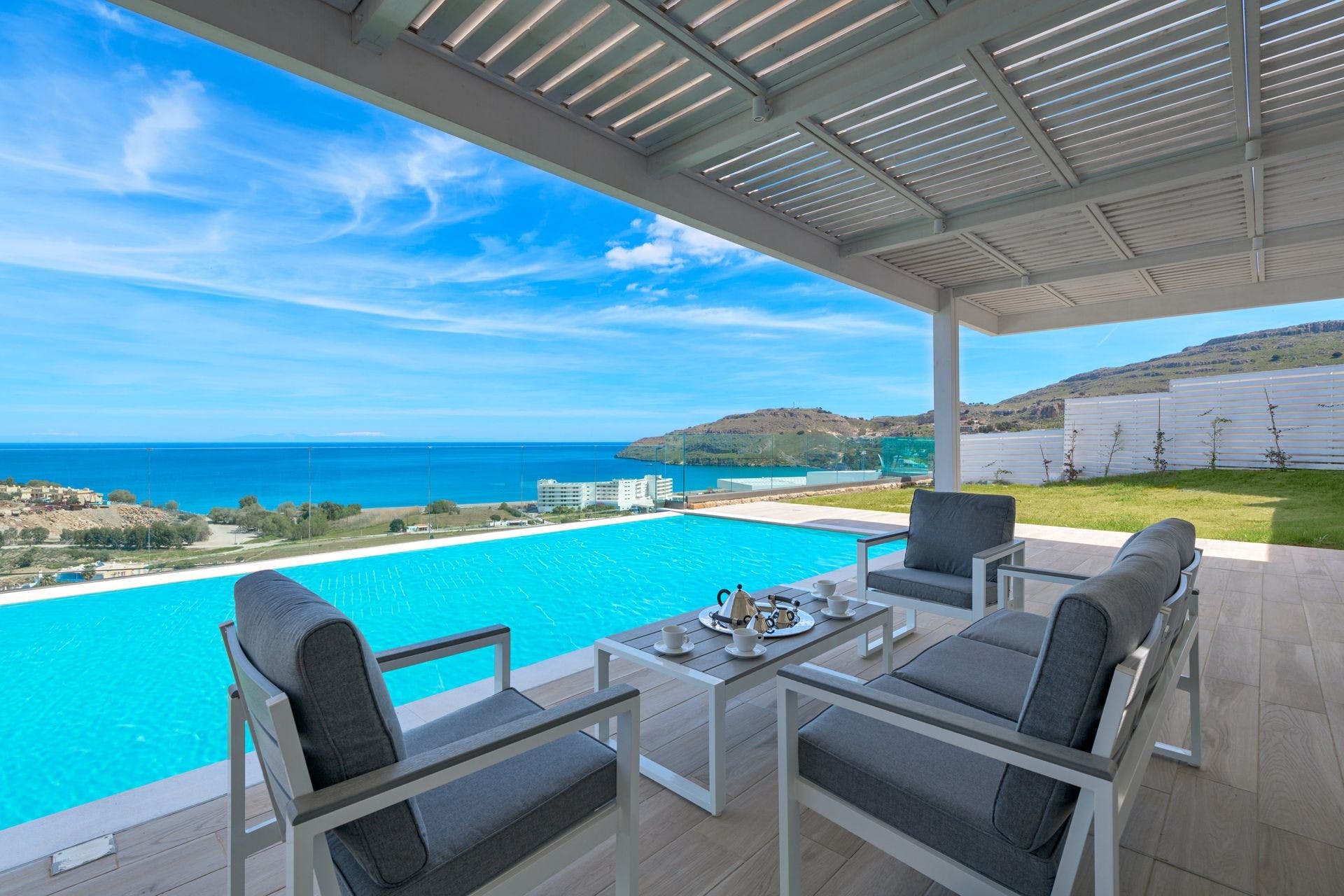 Villa Kyanos Akti Kalathos: Luxury 4-Bedroom Villa with Private Pool and Sea Views, Kalathos Rhodes