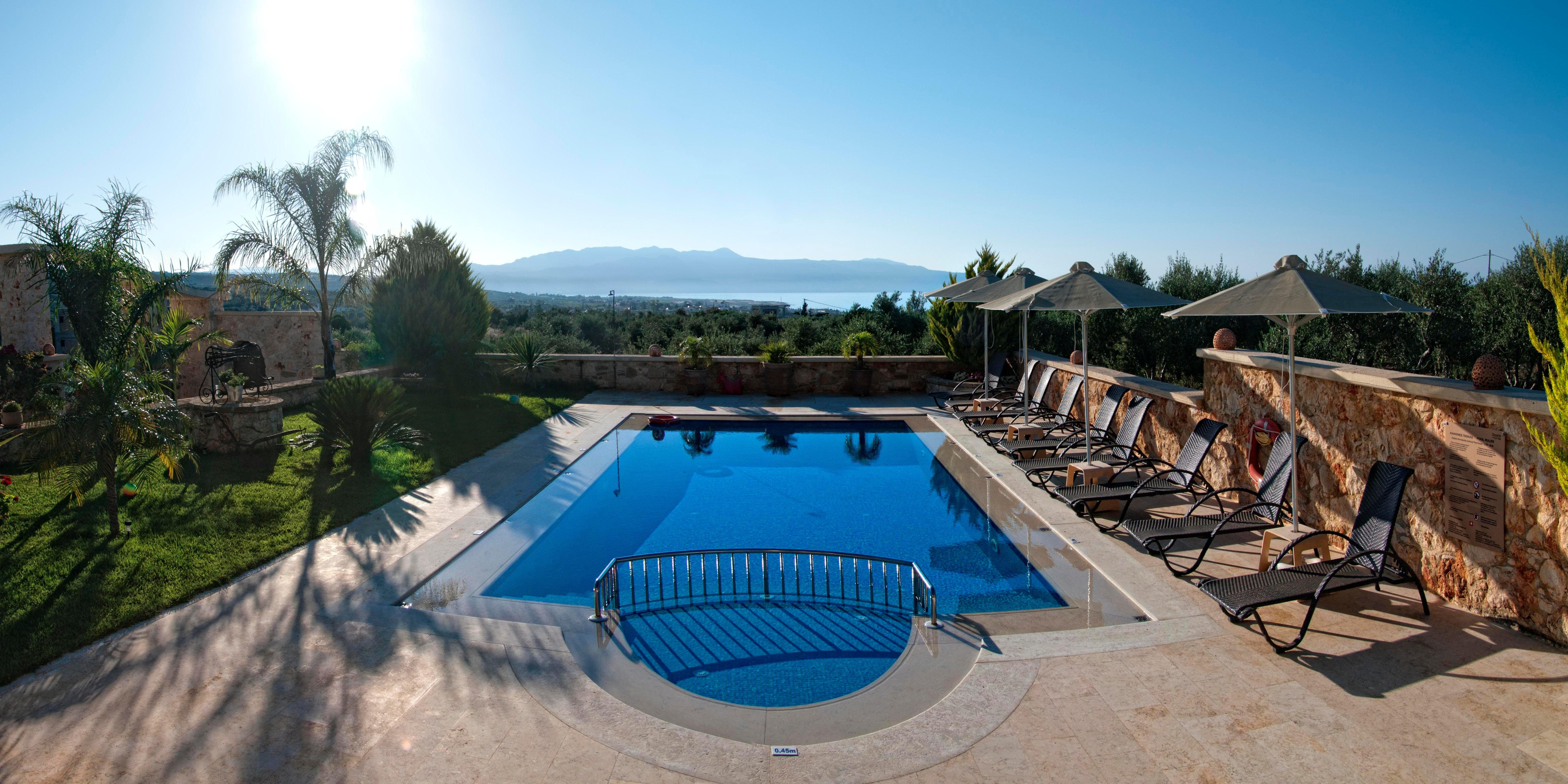 Villa Kyanos Exedra Kontomari Agia Marina: Luxury 5-Bedroom Villa with Private Pool and Sea Views, Agia Marina Crete