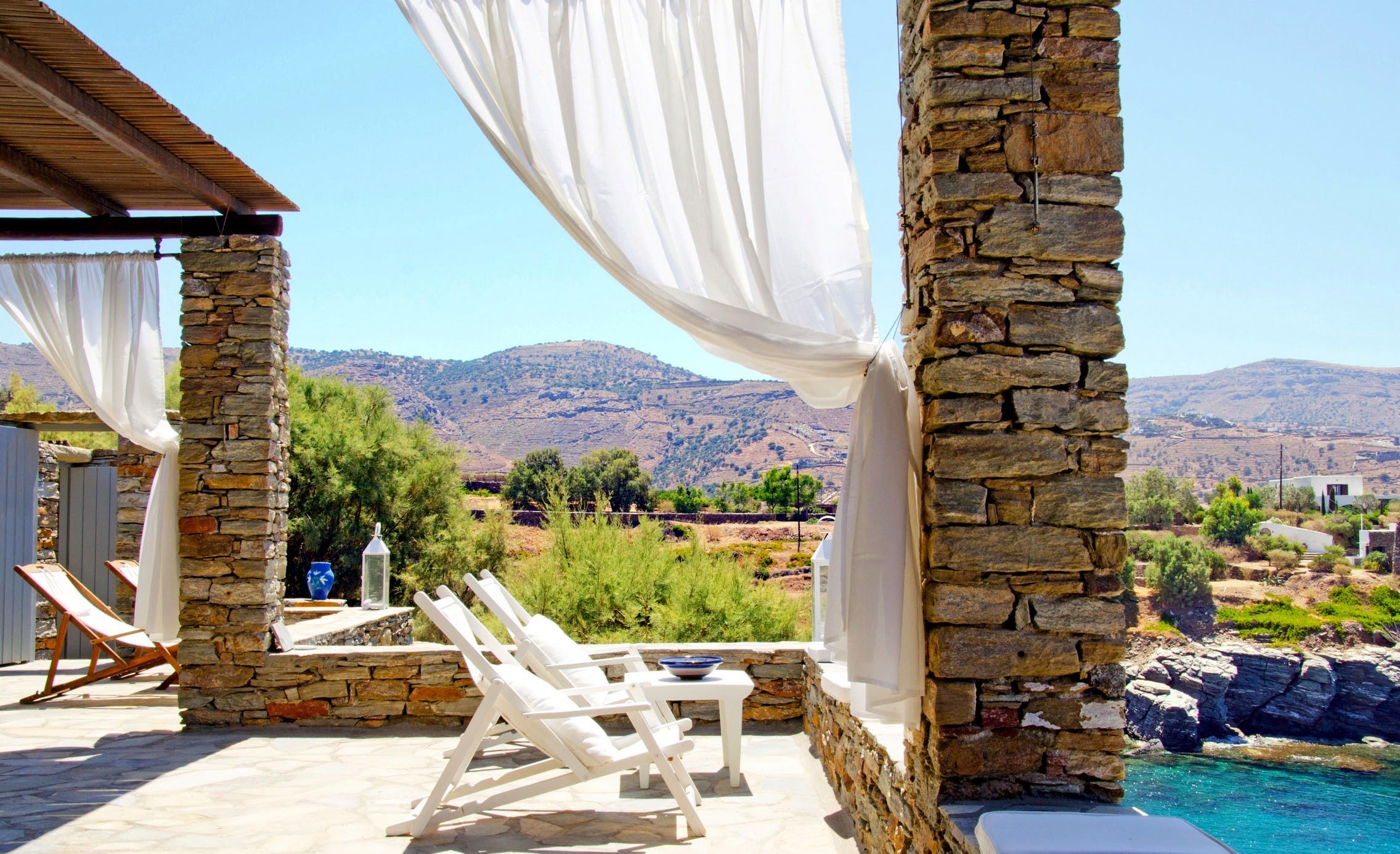 Villa Kyanos Koundouros Kea 74223: Luxury 3-Bedroom Villa with Sea Views and Private Parking, Kea Greece