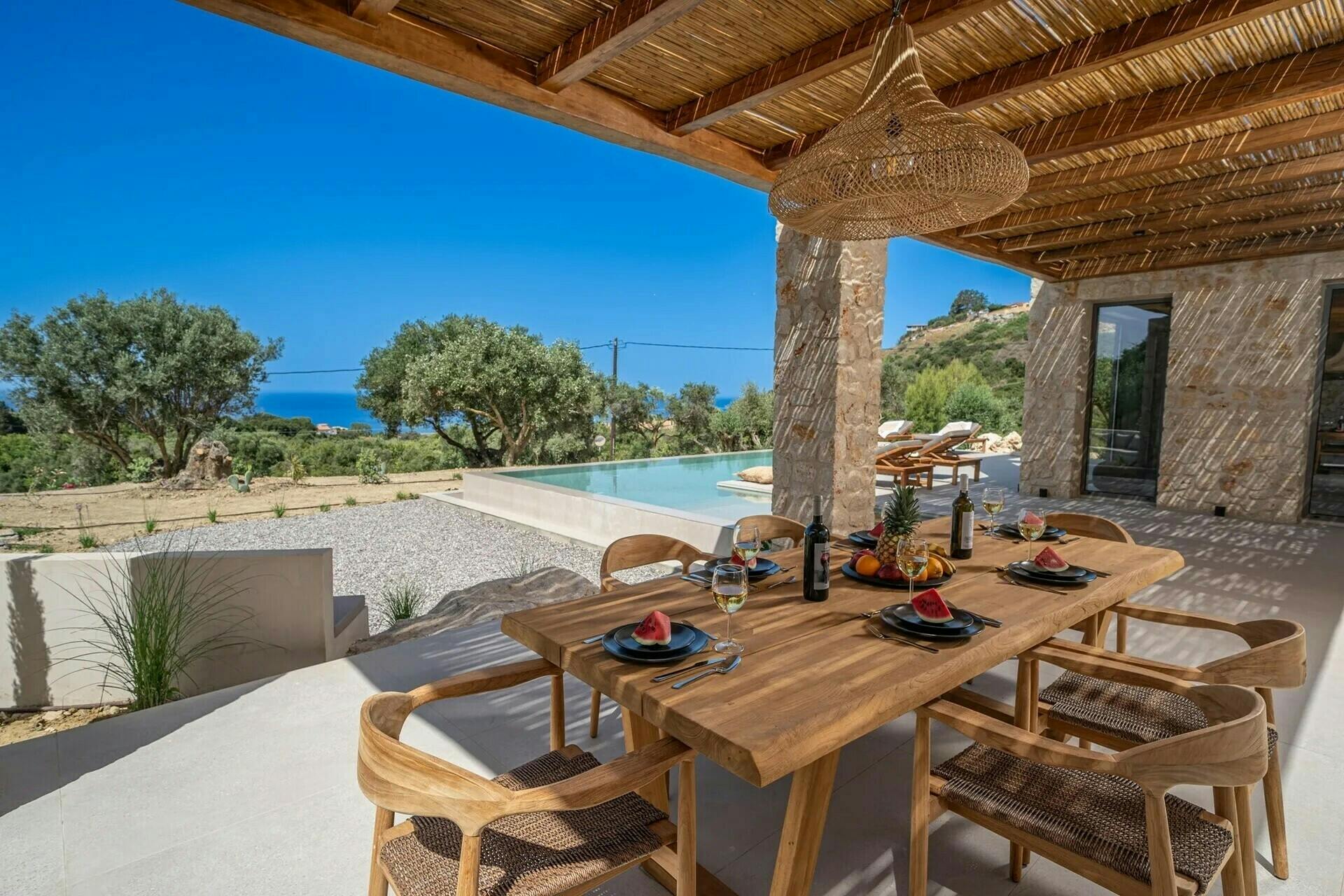 Villa Kyanos Mavrata Kefallonia: Luxury 2-Bedroom Villa with Private Pool and Sea Views, Kefallonia