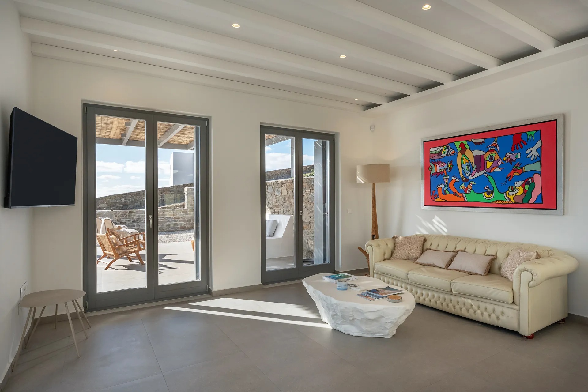 Villa Kyanos Peribolos Paros: Luxury 4-Bedroom Villa with Private Pool and Sea Views, Paros