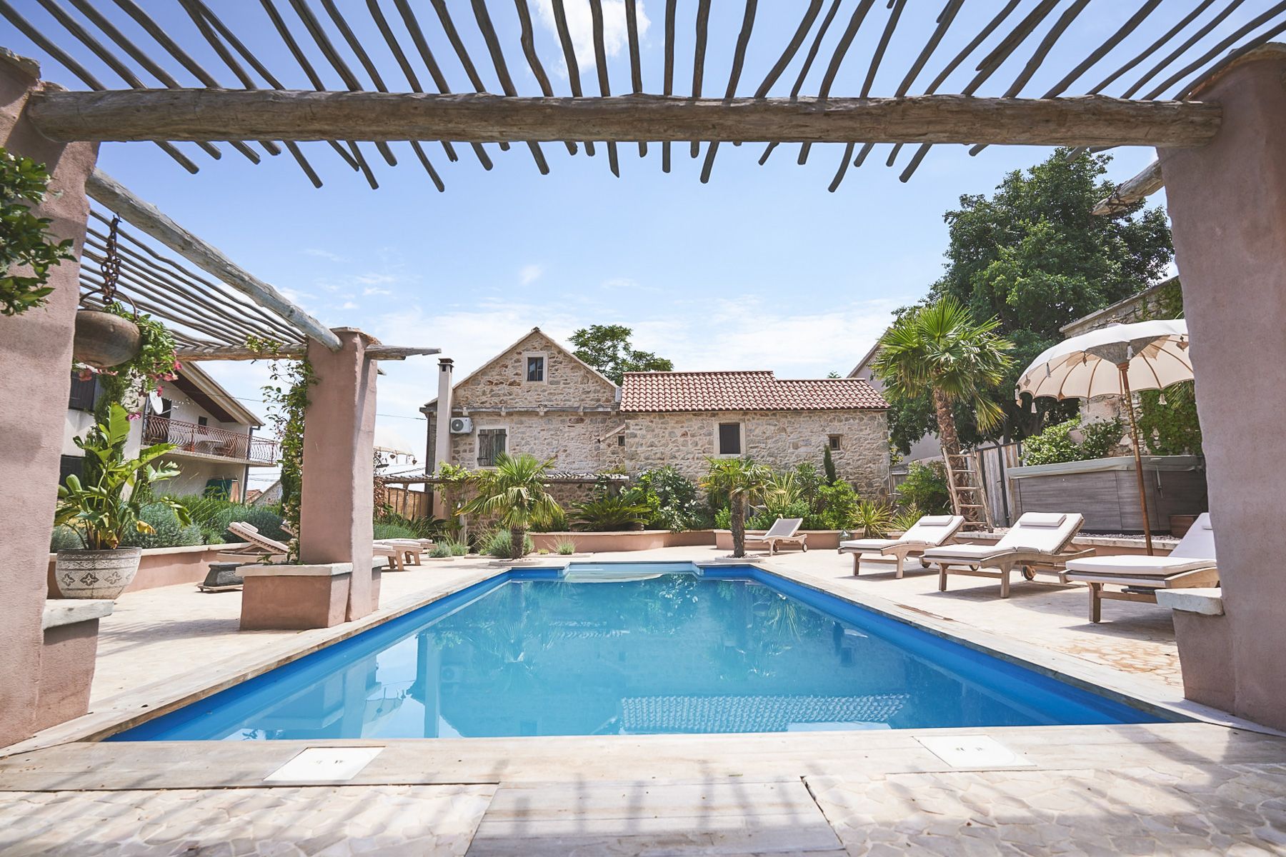 Villa Lozovina Starigrad Hvar: 5-Bedroom Restored Winery with Heated Pool and Spa in Hvar,