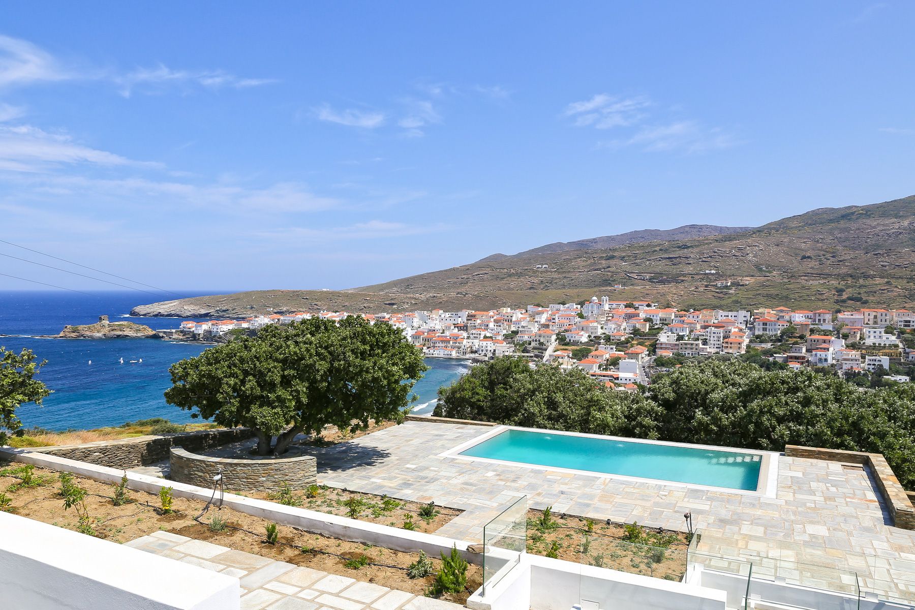 Villa Meltémi Chora Andros: 6-Bedroom Dual Villa with Private Pool and Sea Views in Andr
