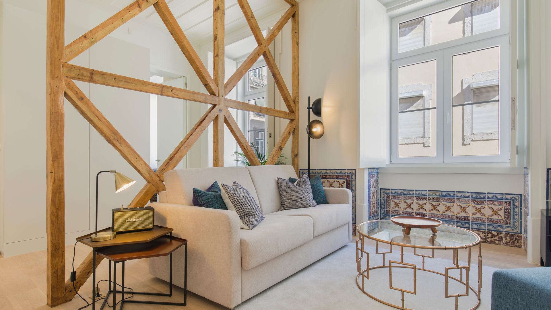 Villa Nortada Azulejo Carmo Lisboa: Luxury 1-Bedroom Apartment with Air-Con and Family-Friendly Features in Chiado Lisbon