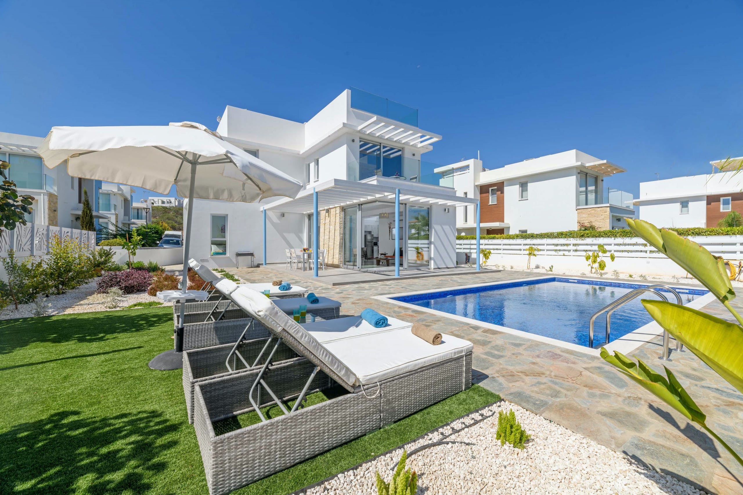 Villa Notos Konnos Protaras: Luxury 3-Bedroom Apartment with Private Pool and Sea Views, Protaras Cyprus