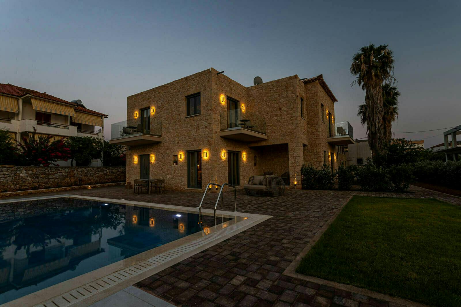 Villa Notos Koroni Messenia: Luxury 3-Bedroom Villa with Private Pool and Sea Views, Messenia