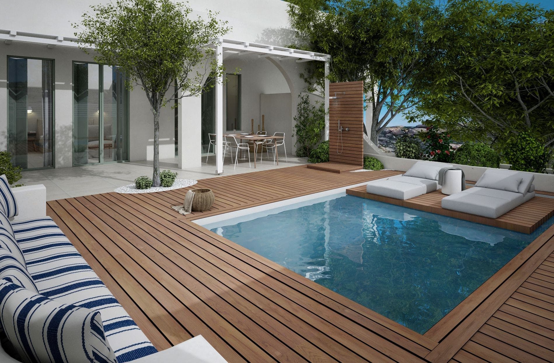 Villa Prasinos Apollonas Naxos: Luxury 1-Bedroom Apartment with Private Pool and Sea Views, Naxos