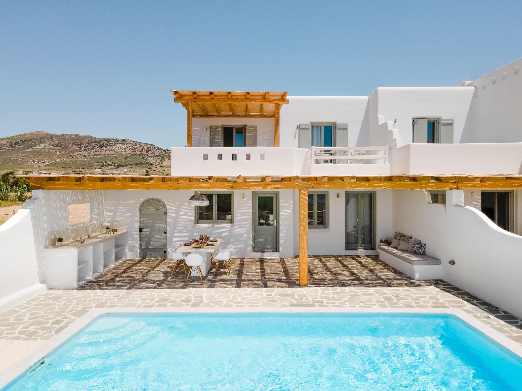 Villa Prasinos Kastraki Naxos: Spacious 5-Bedroom Luxury Villa with Private Pool and Sea Views, Naxos