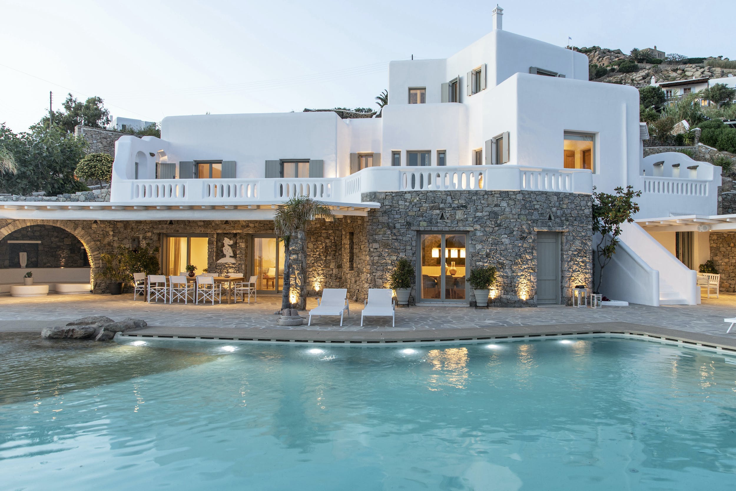 Villa Prasinos Lagonisi Mykonos: Luxury 8-Bedroom Villa with Private Pool and Spa, Platis Gialos Mykonos