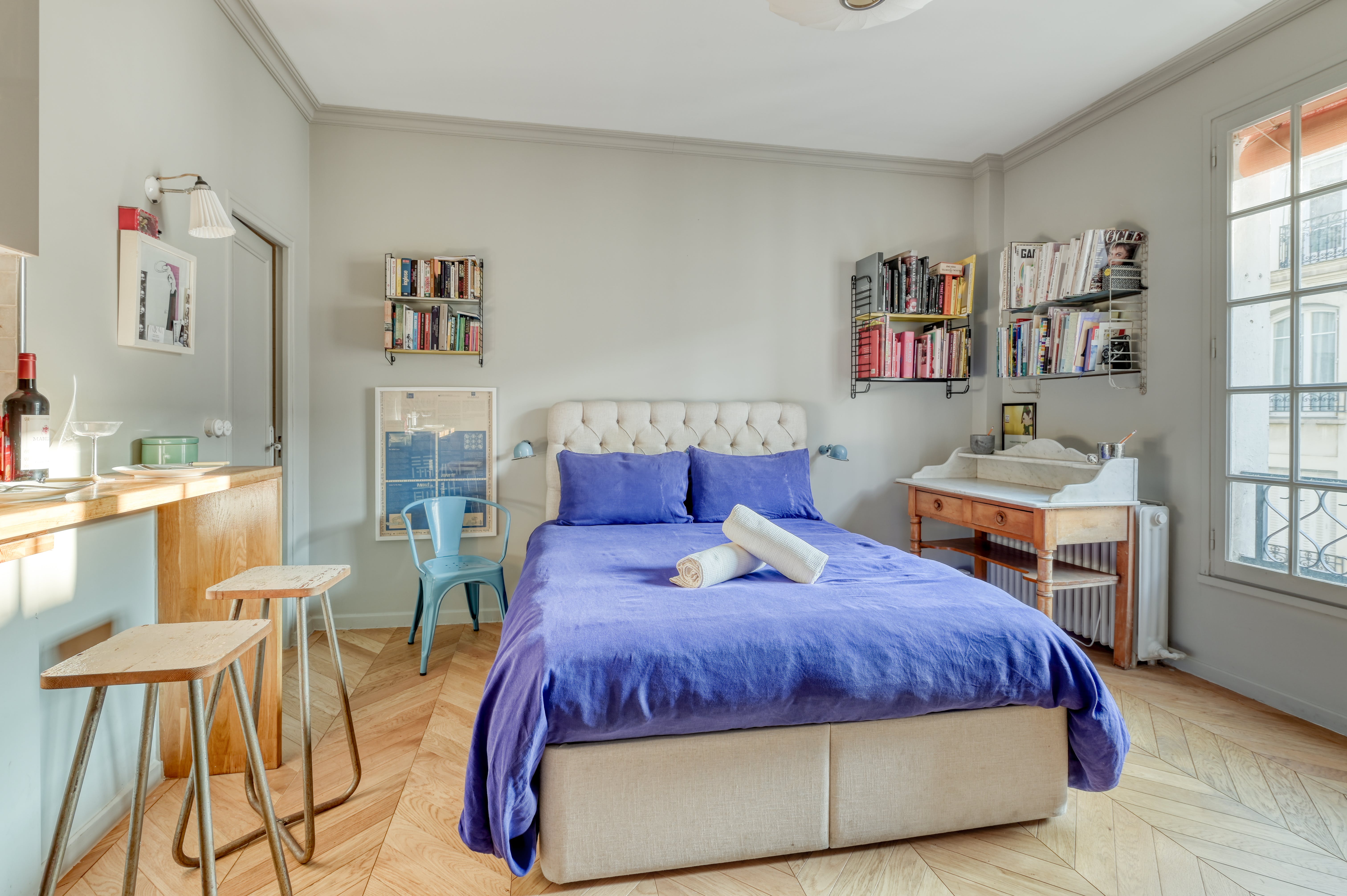 Villa Safran Archives Paris 73928: Luxury 1-Bedroom Apartment with Private Parking in Le Marais, Paris