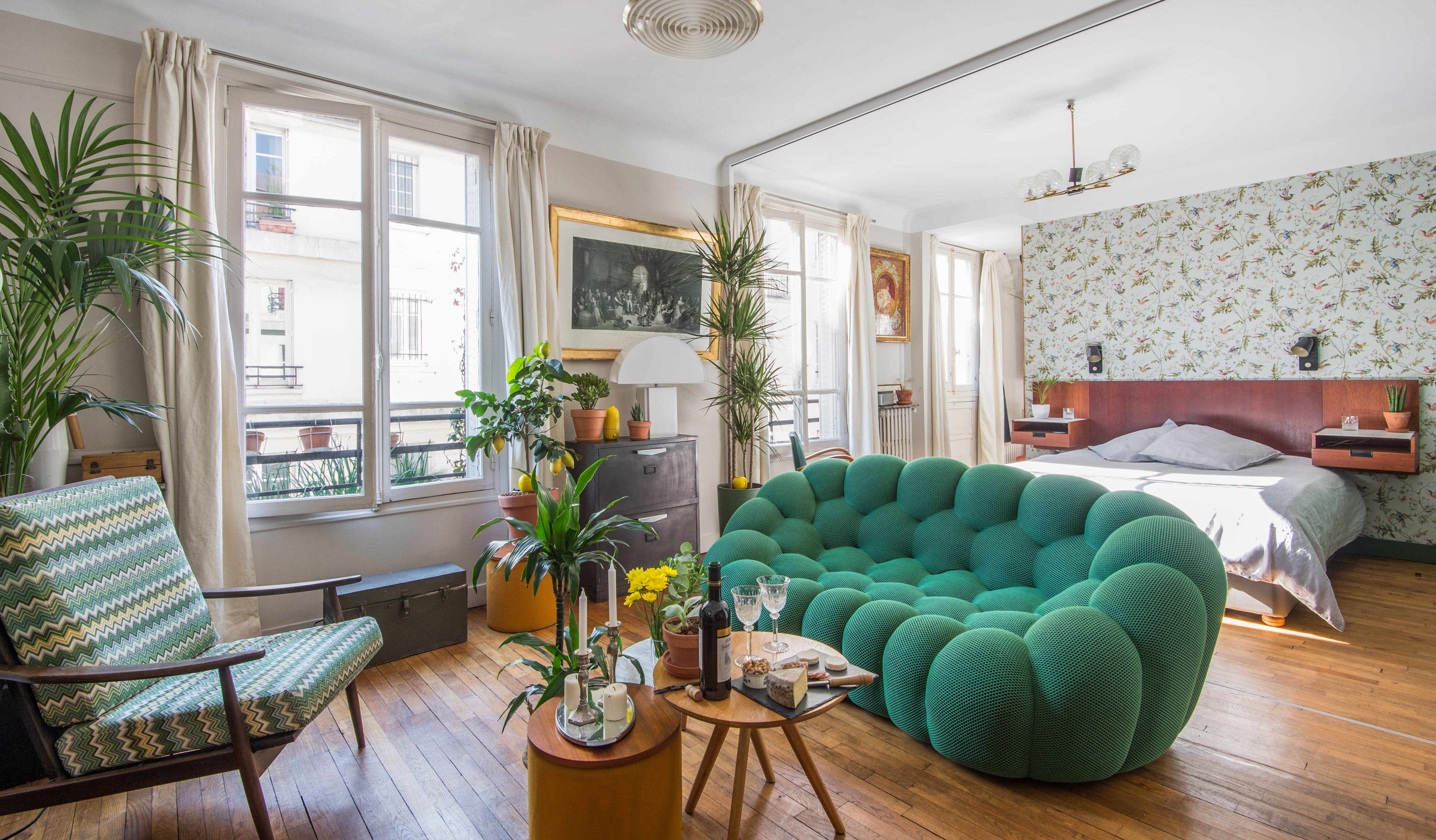 Villa Céruleo Ternes Grands Boulevards: Luxury 1-Bedroom Apartment with Vintage Charm in Grands Boulevards, Paris
