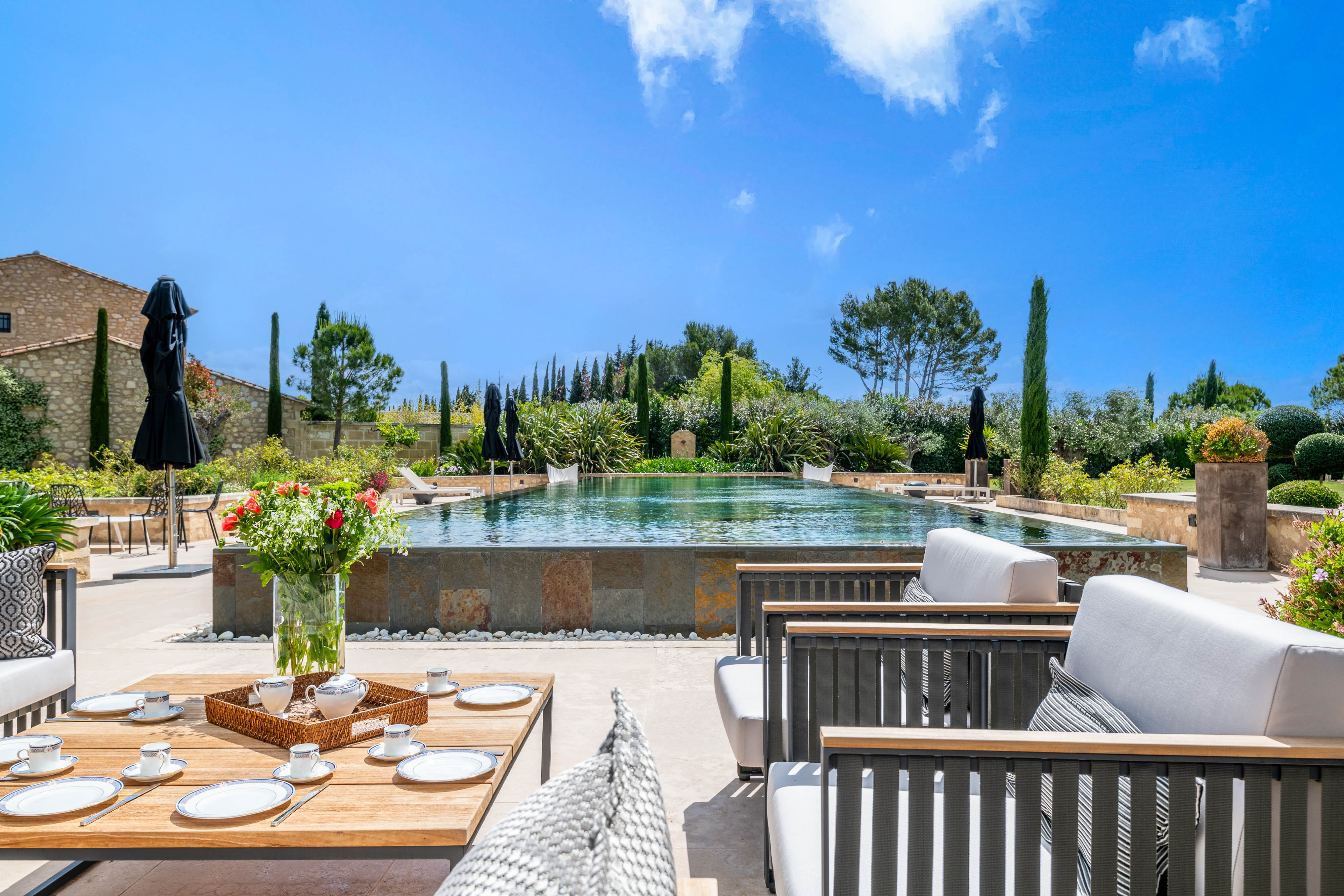 Villa Safran Glanum Arles 1456153: Luxury 5-Bedroom Villa with Pool, Spa, and Mountain Views in Arles