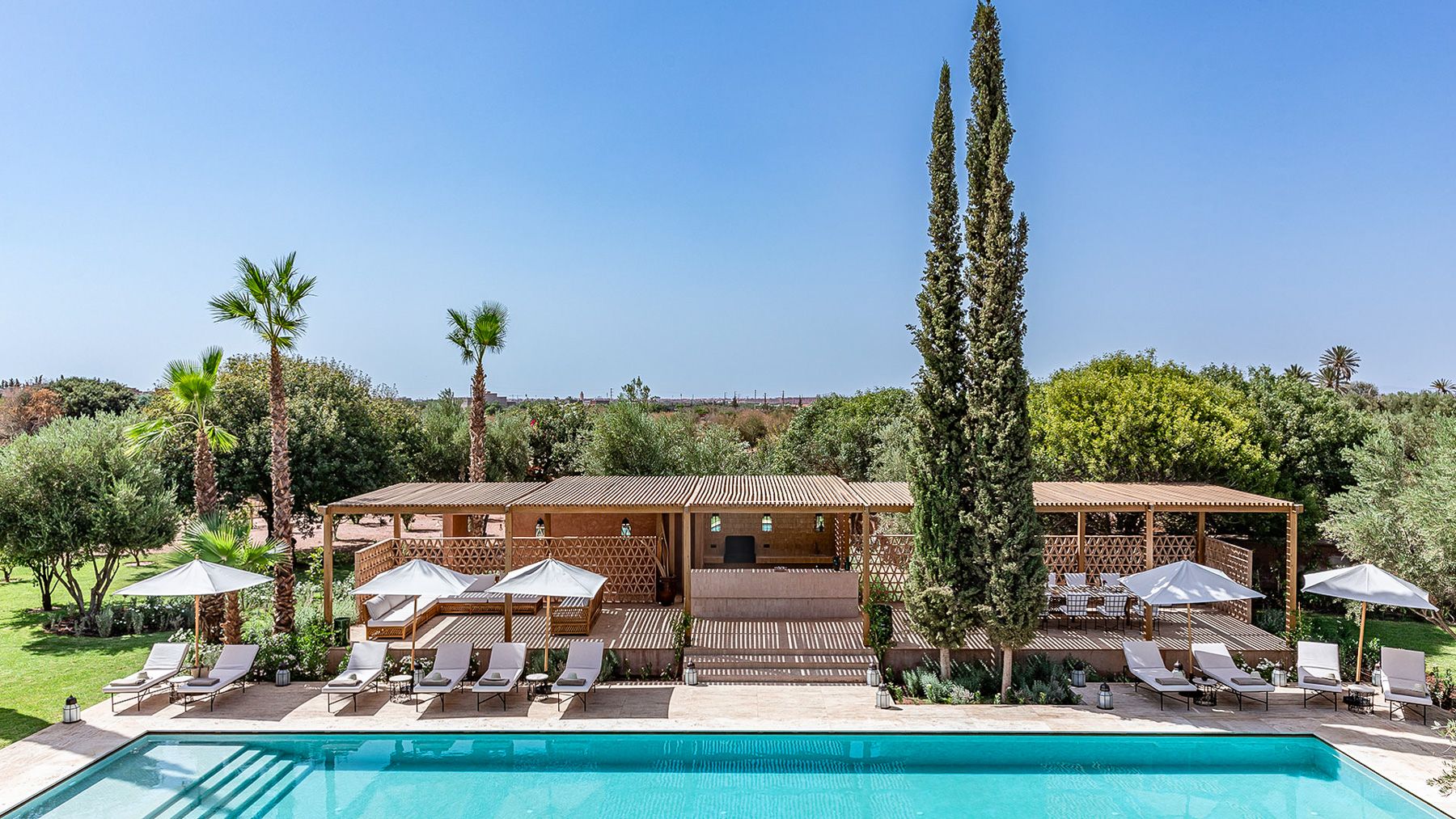 Villa Safran Lamyae Marrakech: 9-Bedroom Villa with Spa, Tennis Court & Heated Pool near Ma