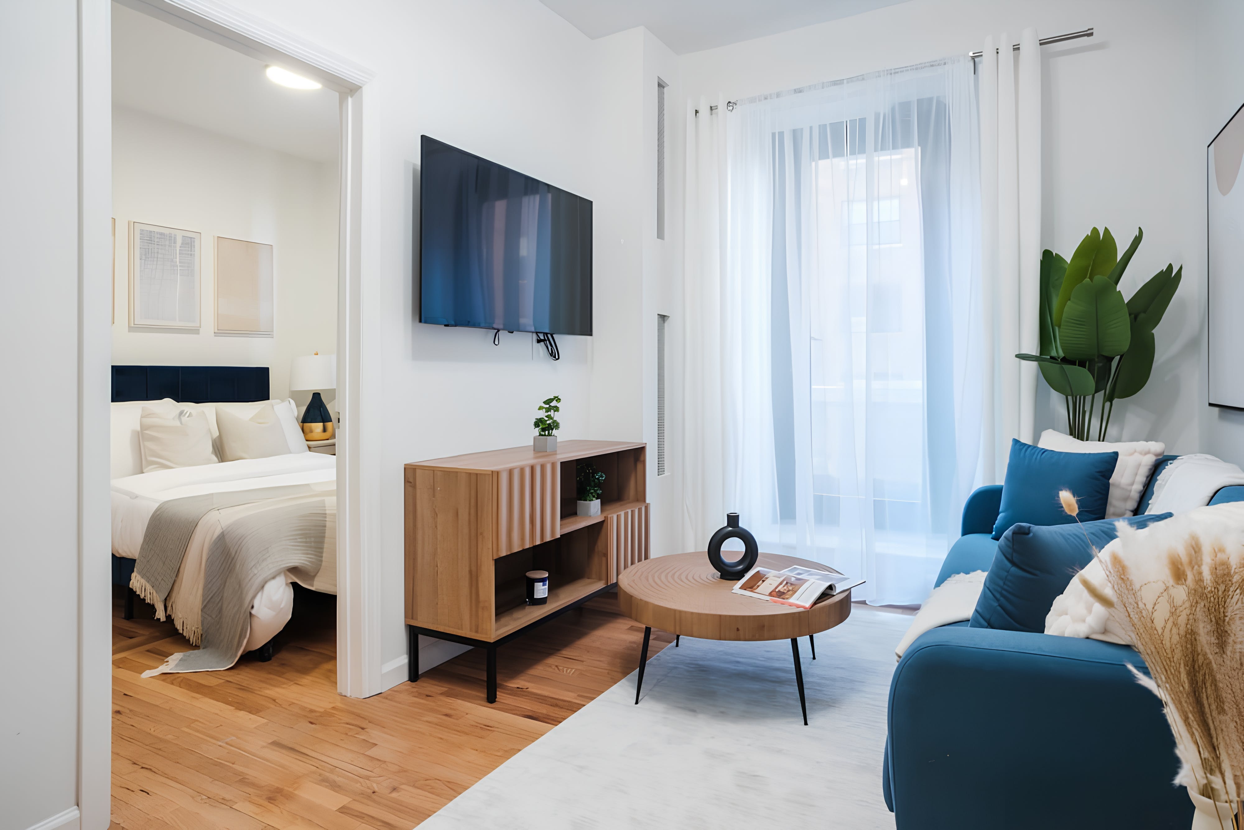 Villa Safran Riverside UpperWest: Luxury 2-Bedroom Apartment with Spa and Gym, Upper West Side New York