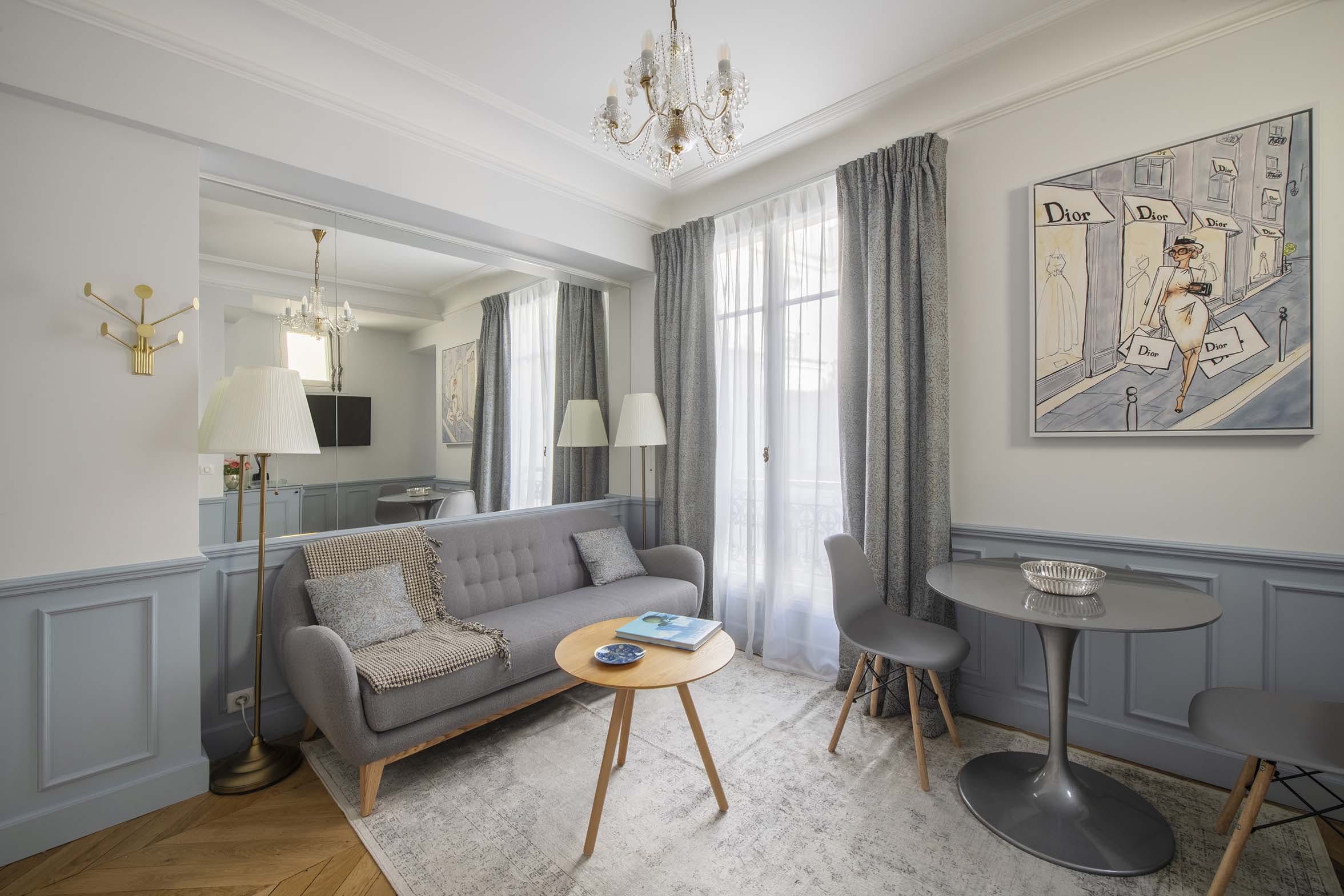 Villa Safran Saint-Paul Le Marais 57322: Luxury 1-Bedroom Apartment with Air-Con and Office Space, Le Marais Paris