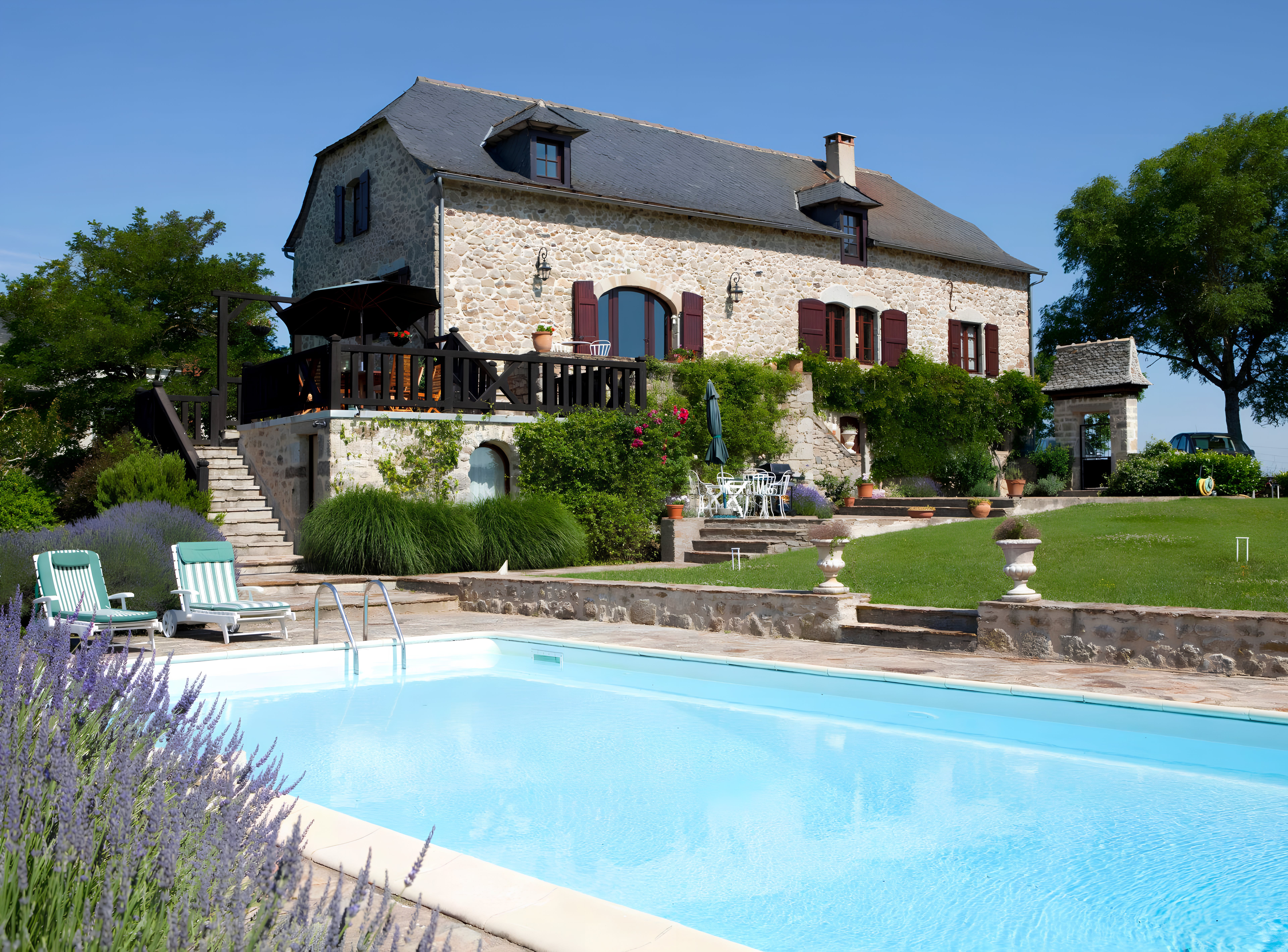 Villa Safran Saint-Thibéry Causse Saint-Thibéry: Luxury 4-Bedroom Villa with Private Pool and Tennis Court in Saint-Thibéry, Aveyron