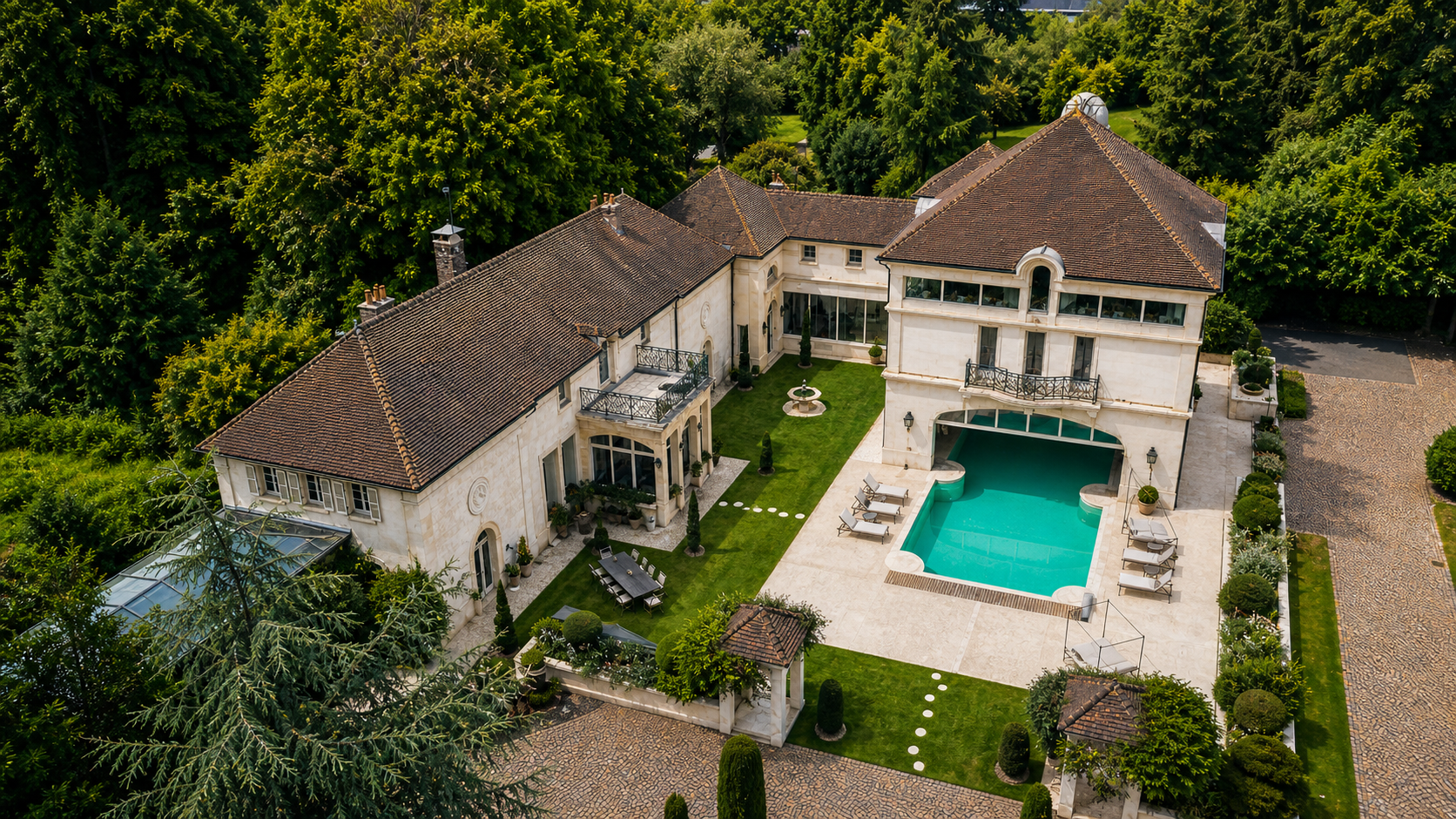 Villa Safran Valmondois Val-d’Oise: Luxury 5-Bedroom Villa with Private Pool and Tennis Court, Val-d’Oise