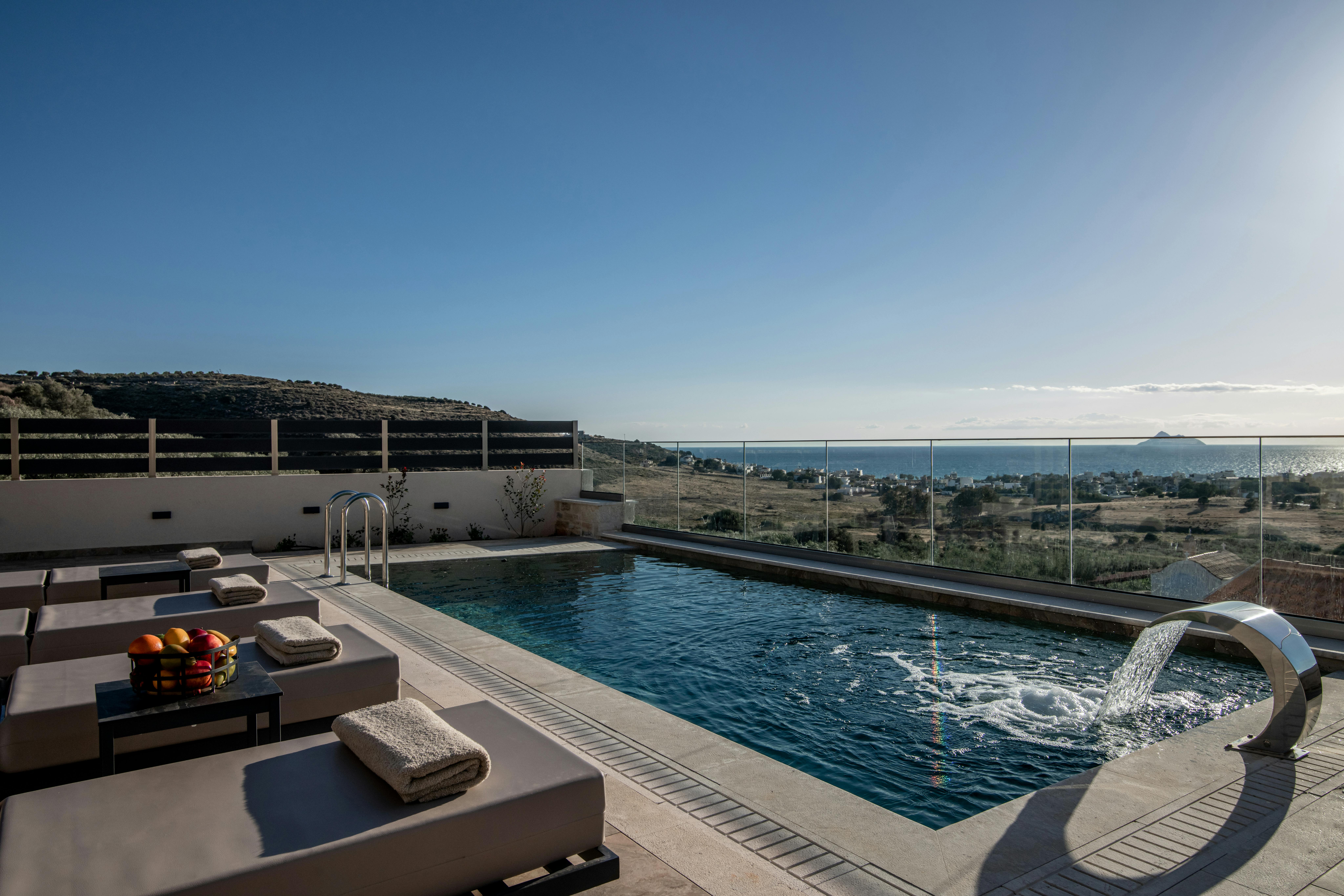 Villa Zephyros Kalamaki Crete: Luxury 2-Bedroom Villa with Private Pool and Sea Views, Kalamaki Crete